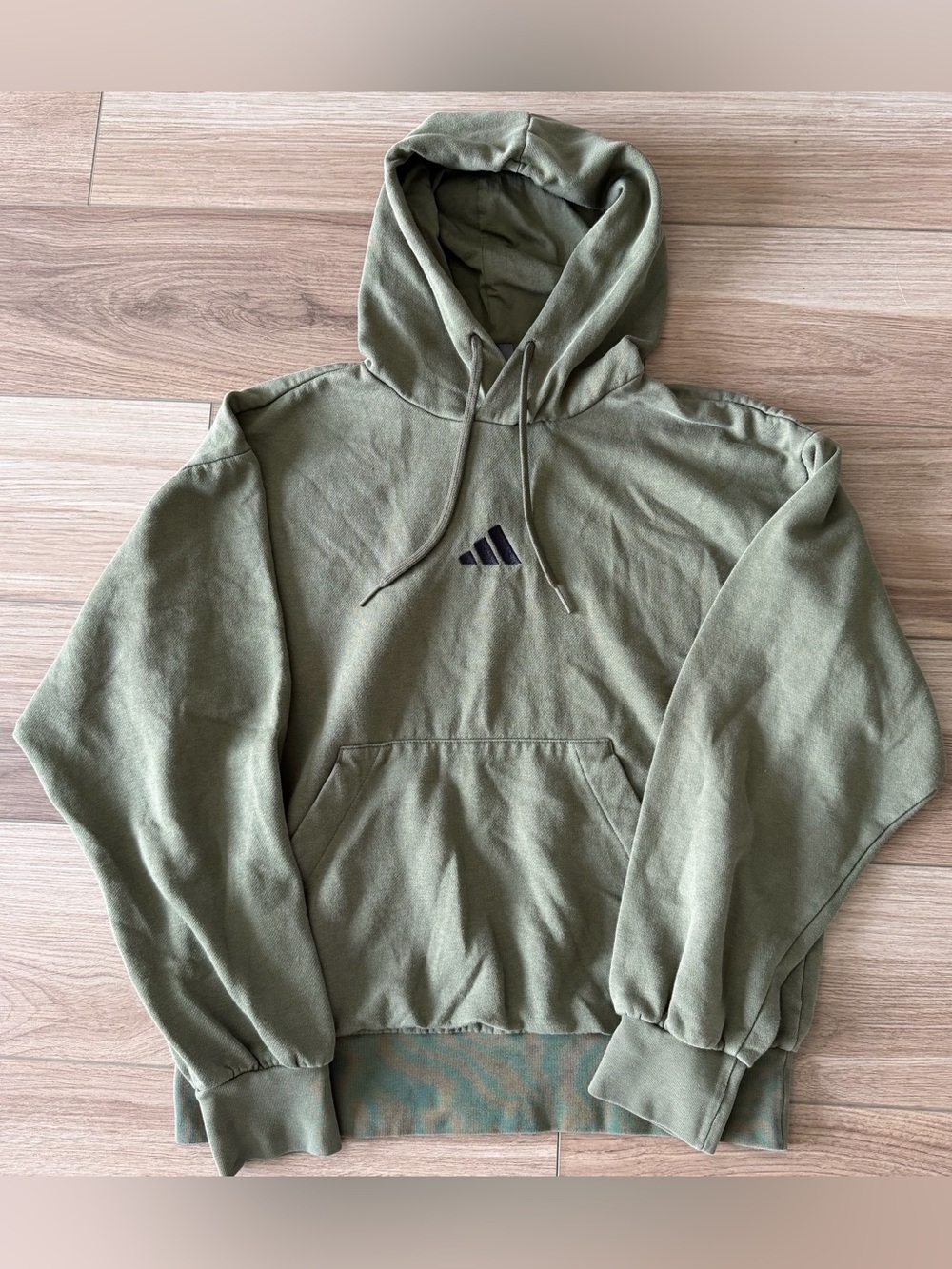Adidas Green Three Stripes Hoodie